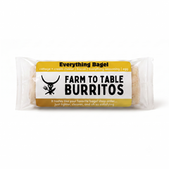 Packaged breakfast burrito that is an everything bagel farm to table delivery